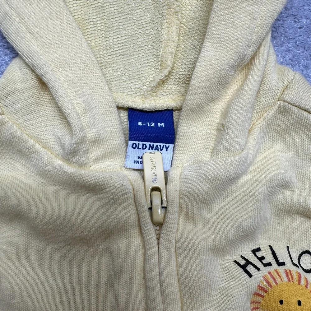 Old Navy Girls Baby 6-12 Months Yellow Hoodie‎ And Pants